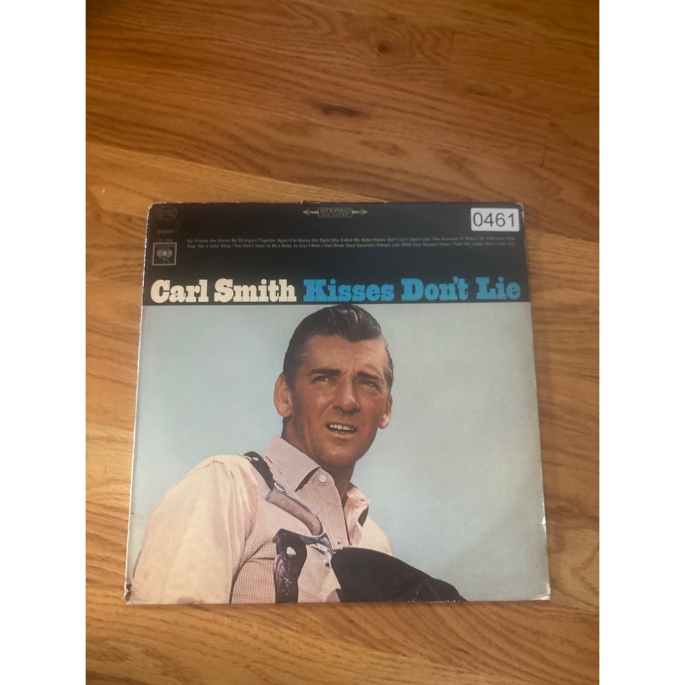 Carl Smith Kisses Don't Lie Vinyl LP 12" Blue Good 1965 Country Columbia CS 9158